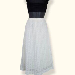 Vintage White Acrylic Knit Skirt